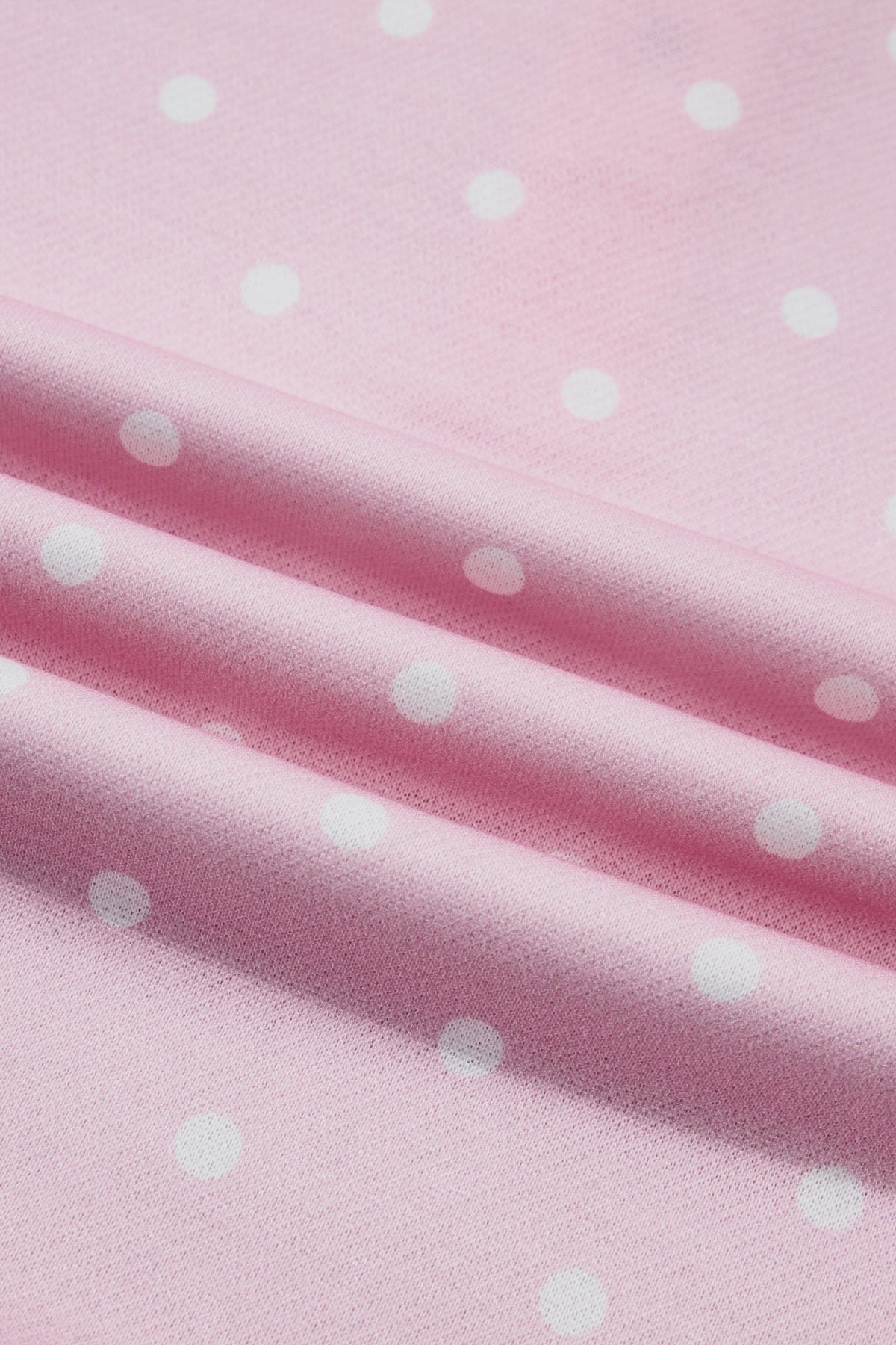 Polka Dot Metal Button Collar Pullover Sweatshirt