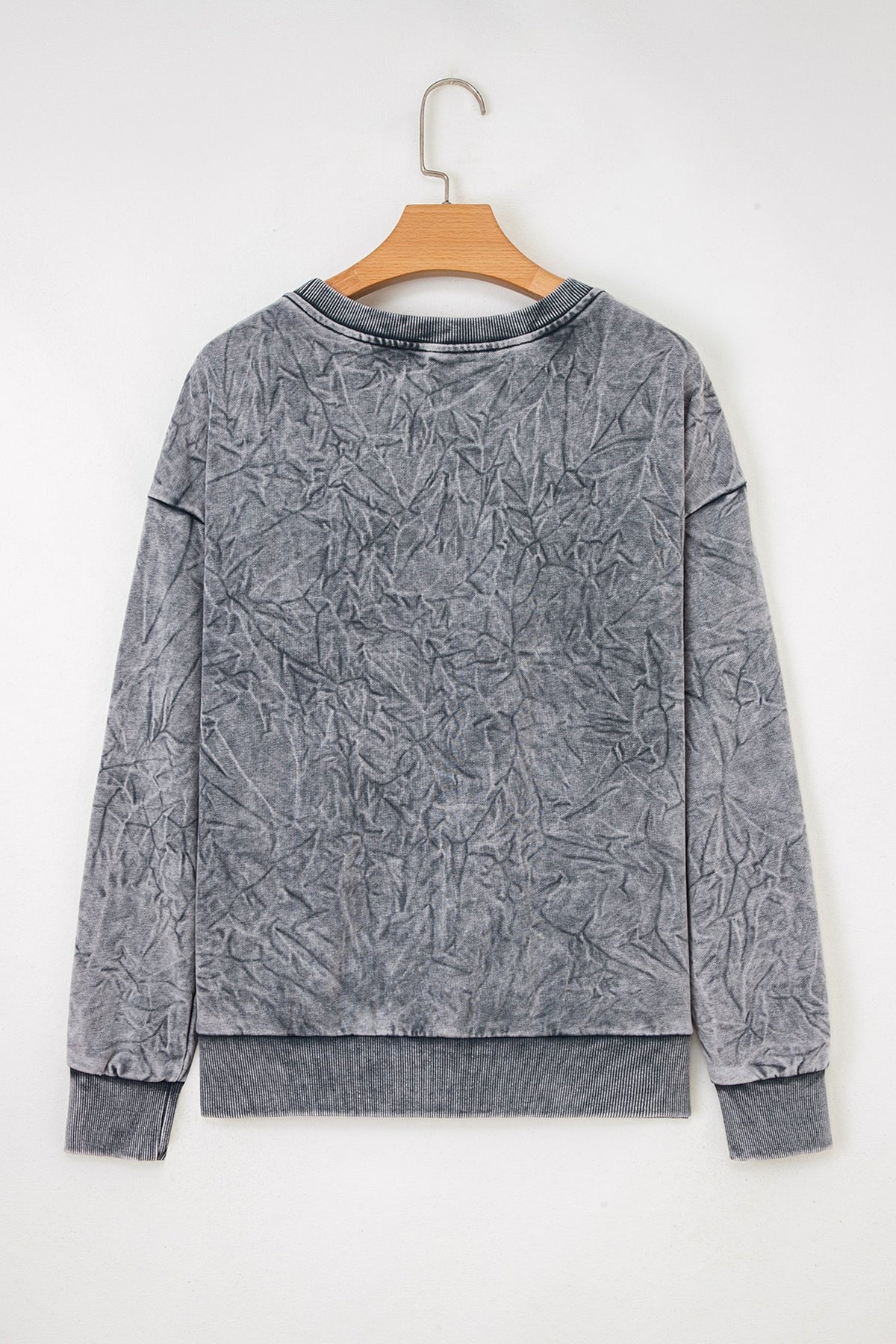 Saved by Grace Embroidered Mineral Wash Loose Sweatshirt
