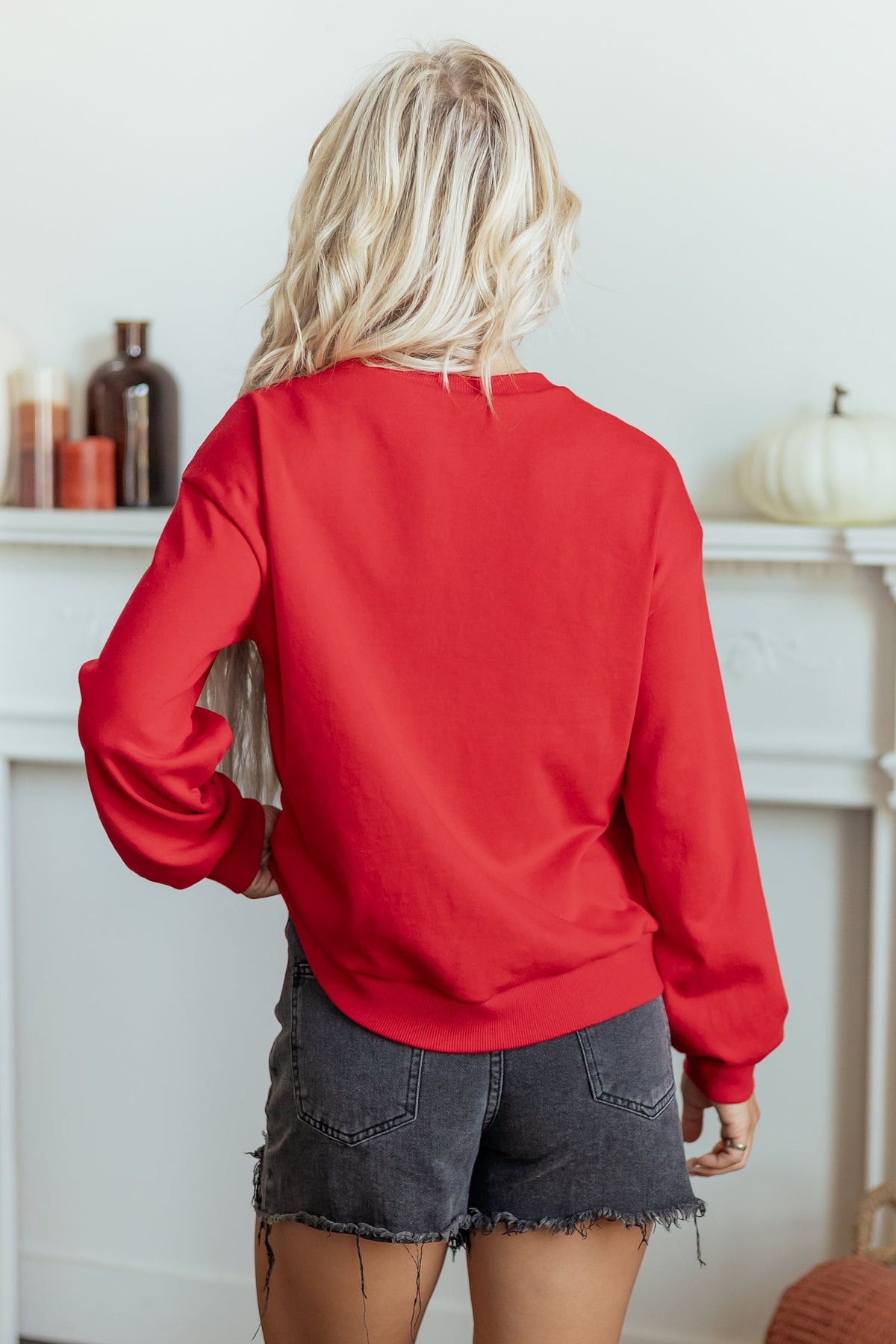 Game Day Gingham Patch Embroidered Sweatshirt